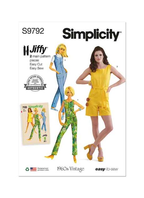 S9792 Misses' Jumpsuit in Two Lengths