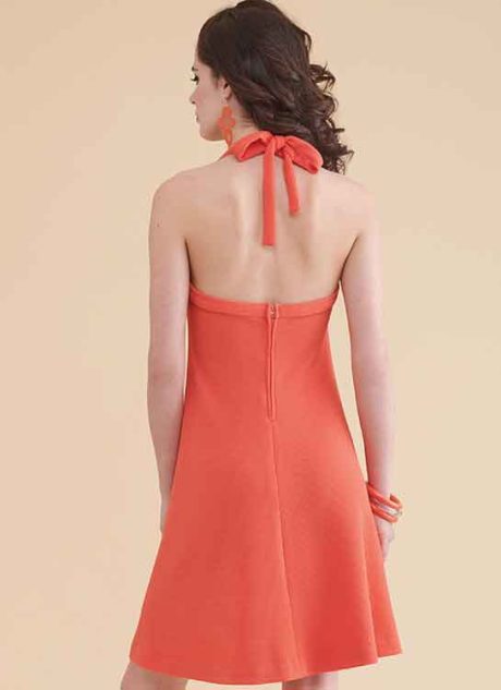 S9794 Misses' Knit Short Halter Dress and Halter Top