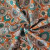 Rose & Hubble 100% cotton poplin, "Strawflowers" (almond)