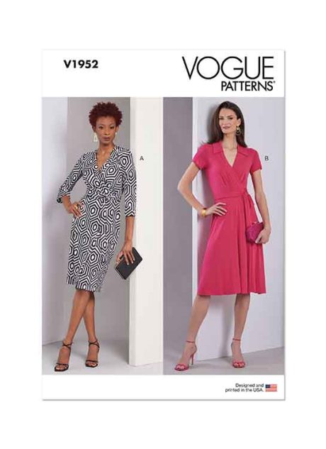 V1952 Misses' Wrap Dresses