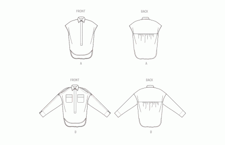 V1954 Misses' Tops