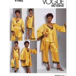 V1962 Misses' Robe, Camisole, Slip Dress and Pants