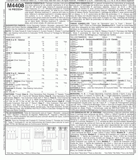 M4408 Window Essentials (Valances and Panels)