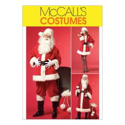 M5550 Misses'/Men's Santa Costumes and Bag