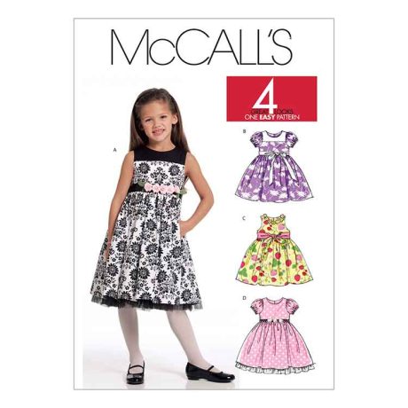 M5793 Children's/Girls' Lined Dresses