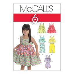 M6017 Toddlers'/Children's Tops, Dresses, Shorts And Pants