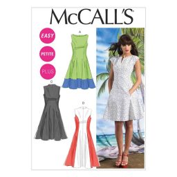 M6741 Misses'/Women's Petite Lined Dresses