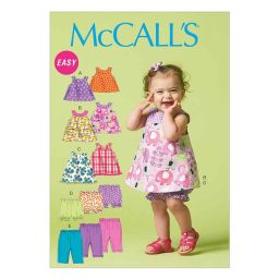 M6912 Infants' Reversible Top, Dresses; Bloomers and Pants
