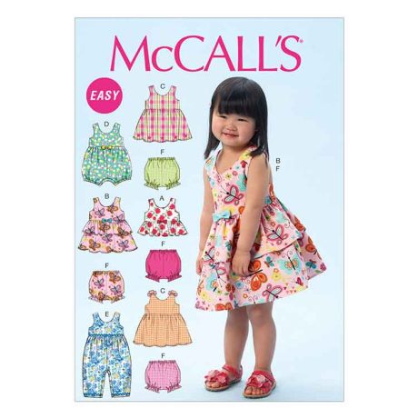 M6944 Toddlers' Top, Dresses, Rompers and Panties