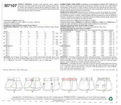 M7107 Infants' Rompers
