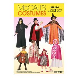 M7224 Children's, Boys' and Girls' Cape and Tunic Costumes