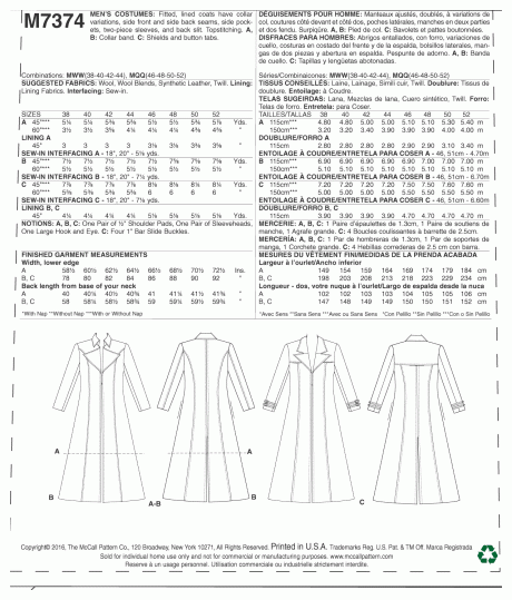 M7374 Collared and Seamed Coats