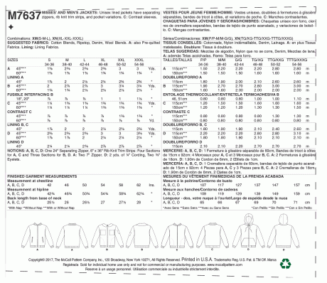 M7637 Misses' and Men's Bomber Jackets