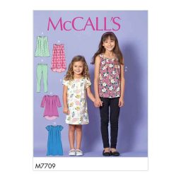M7709 Children/Girls' Tops, Dresses and Leggings
