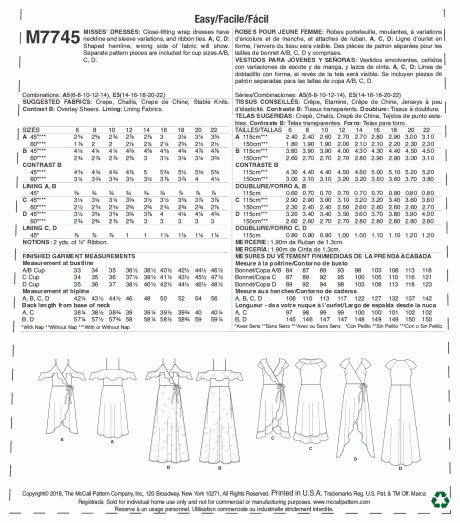 M7745 Misses' Dresses