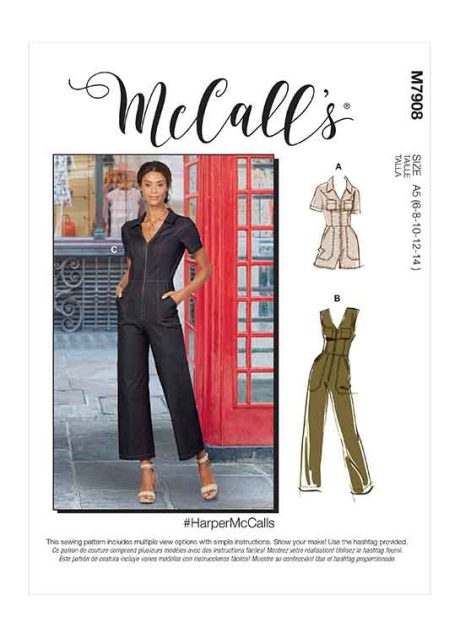 M7908 Misses'/Miss Petite Jumpsuits