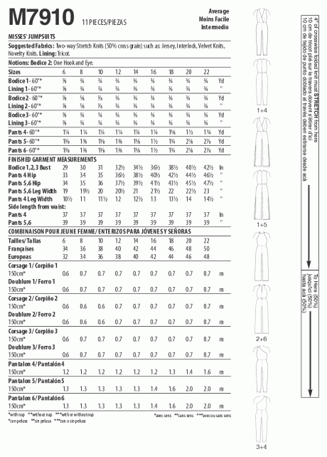 M7910 Misses' Jumpsuits