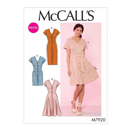 M7920 Misses'/Miss Petite Dresses and Belt