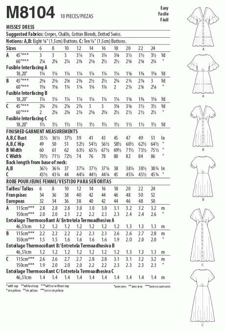 M8104 #DawnMcCalls - Misses' Dresses