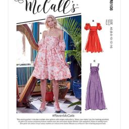 M8108 #RavenMcCalls - Misses' Empire Seam Gathered Dresses In Various Lengths, Necklines & Straps