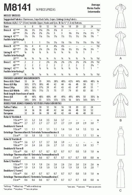 M8141 Misses' Dresses