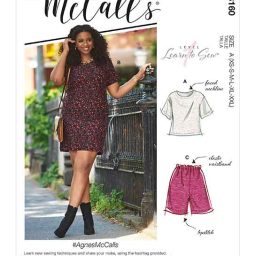 M8160 Misses' & Miss Petite Short Sleeve Top, Dress, Pull-On Shorts & Pants