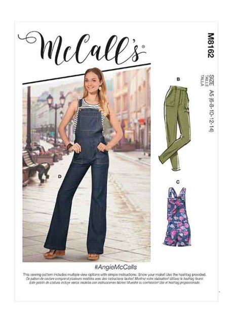 M8162 Misses' Flared Jeans, Overalls, Skinny Jeans & Shortalls