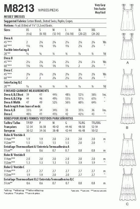 M8213 Misses' Dresses