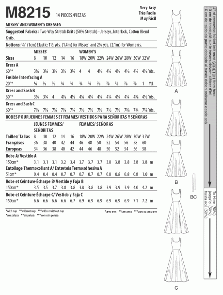 M8215 Misses' & Women's Dresses