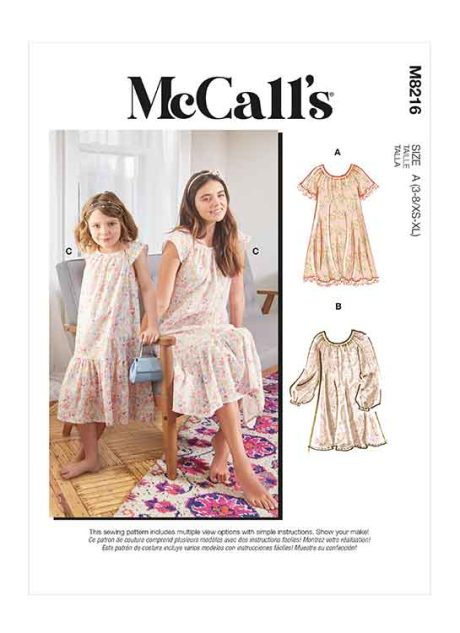 M8216 Misses' & Children's Dresses