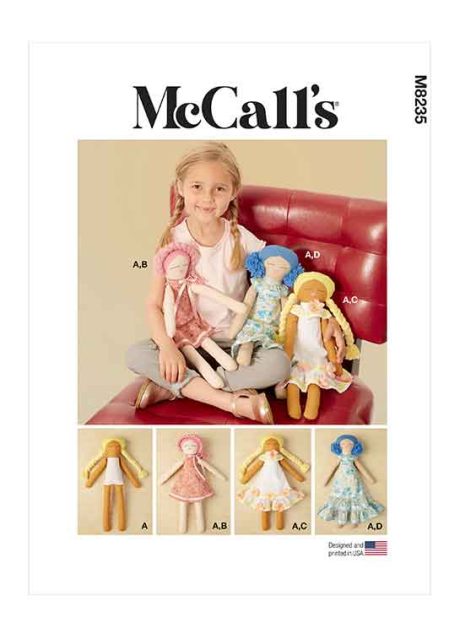 M8235 18" Cloth Dolls