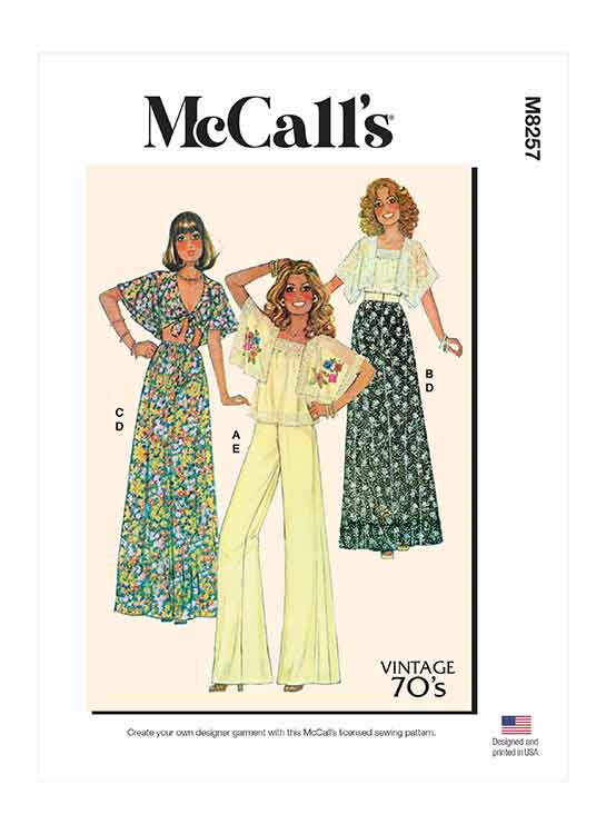 M8257 Misses Tops Skirt and Trousers Y XS S M