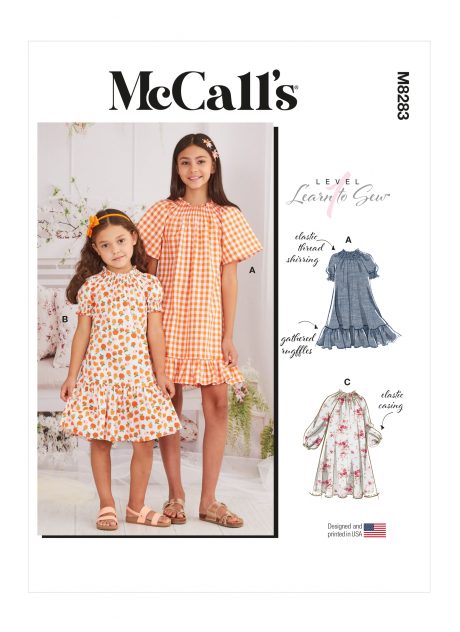 M8283 Children's and Girls' Dresses