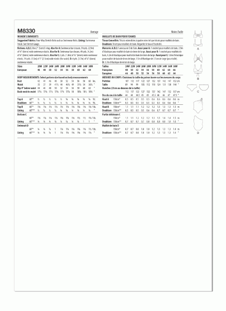 M8330 Women's Swimsuits