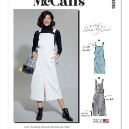 M8345 Misses' Skirt Overalls