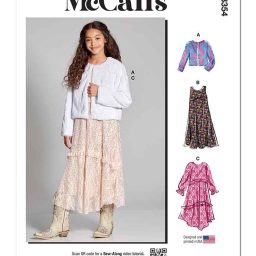 M8354 Girls' Dress, Slip Dress and Jacket