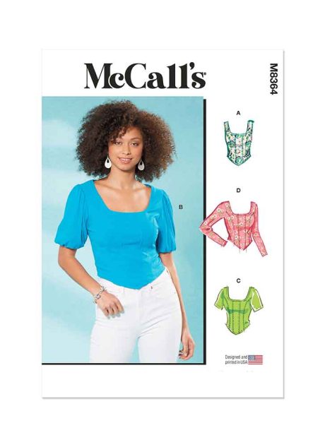 M8364 Misses' Knit Corset Tops