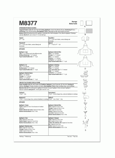 M8377 Apron and Kitchen Accessories