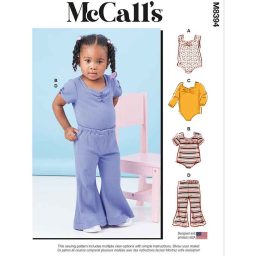 M8394 Toddlers' Knit Bodysuits and Pants