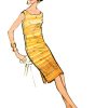 M8402 Misses' Dresses in Two Lengths with Choice of Three Necklines