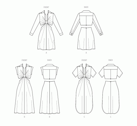 M8403 Misses' Dress With Sleeve and Length Variations