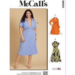 M8404 Women's Dress With Sleeve and Length Variations