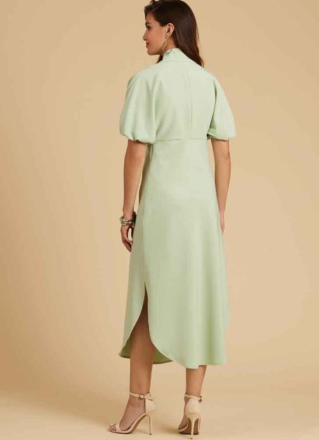 M8406 Misses' Dress with Sleeve and Hemline Variations