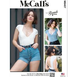 M8407 Misses' Knit Bodysuit and Top by Brandi Joan