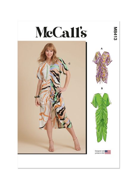M8413 Misses' Caftan In Two Lengths
