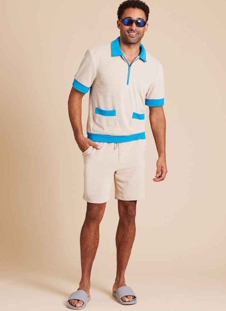 M8414  Men's Knit Shirts and Shorts