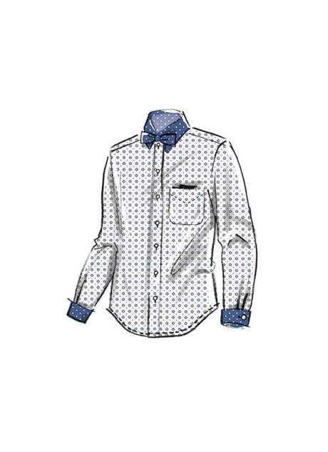 M8415 Men's Lined Vest, Shirts, Tie and Bow Tie