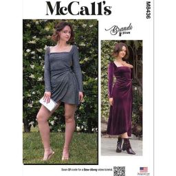 M8436 Misses Knit Dress in Two Lengths by Brandi Joan