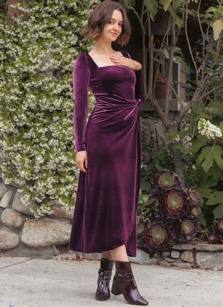 M8436 Misses Knit Dress in Two Lengths by Brandi Joan