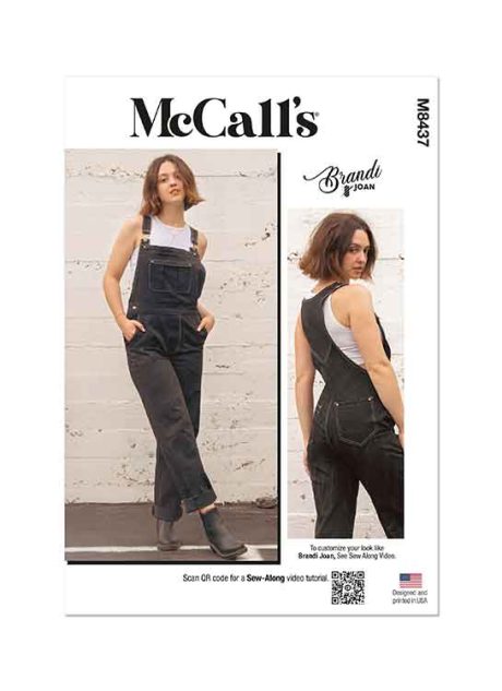 M8437 Misses Overalls by Brandi Joan